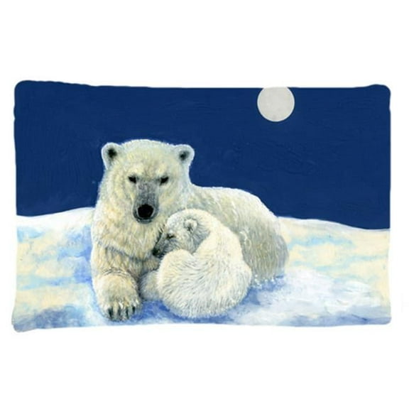 Polar Bears Moonlight Snuggle Fabric Standard Pillowcase