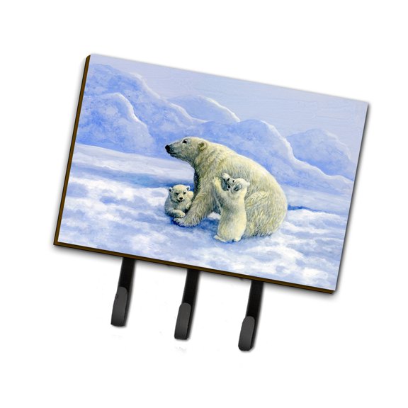 Polar Bears by Daphne Baxter Leash or Key Holder