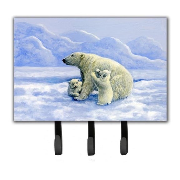 Polar Bears by Daphne Baxter Leash or Key Holder