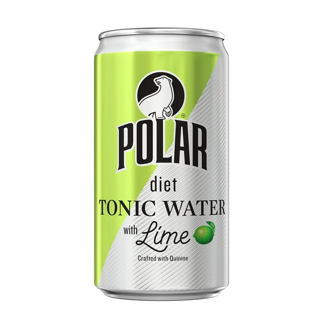 Polar Beverages Diet Tonic Water with Lime, 7.5 Fl oz, 6 Count
