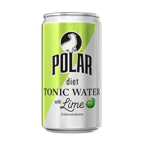 Polar Beverages Diet Tonic Water with Lime, 7.5 fl oz, 6 Count, Aluminum Cans, Caffeine Free
