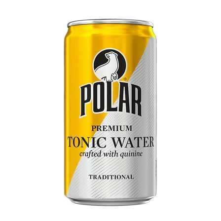 Polar Beverages Tonic Water, 7.5 fl oz, 6 Pack of Aluminum Cans, Caffeine Free