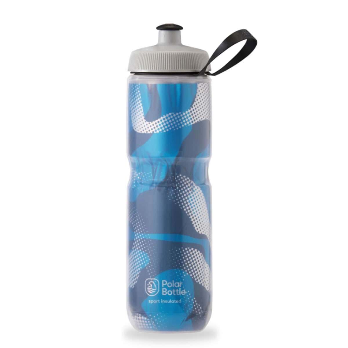 Polar Bottle 24 oz Sport Insulated Water Bottle - BPA Free, Sport & Bike Squeeze  Bottle with Handle (Blue/Silver Contender) 