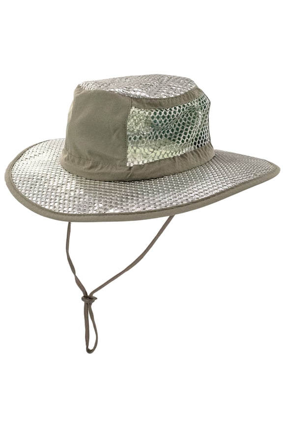 Polar Cooling Sun Brimmed Hat w/ Hydro Evaporative & UV Protection - SPF Reflective Bucket Brimmed Cap, Moisture-Wicking, Adjustable and Breathable for Summer Outdoor Activities - Men & Women