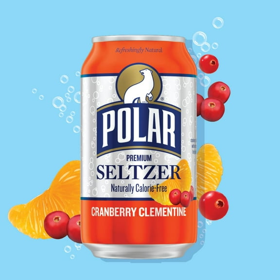 Polar Cranberry Clementine Flavored Seltzer Water Cans - 8 pk / 12 fl oz - Pack of 2