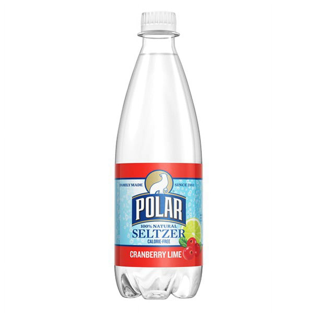 Polar Cranberry Lime Seltzer 20 oz Plastic Bottles - Pack of 24