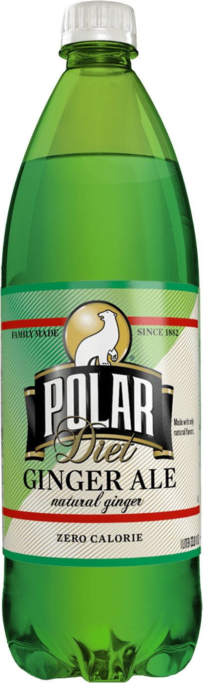 Polar Diet Soda, Ginger Ale, 33.8 Fl Oz, 12 Count