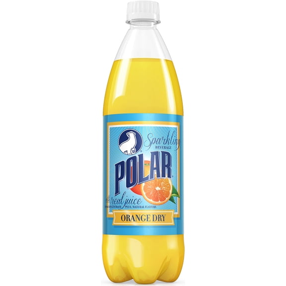 Polar Dry Soda, Orange, 33.8 Fl Oz