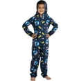 thumbnail image 1 of The Polar Express Kids' Believe Hooded One-Piece Footless Sleeper Union Suit Christmas Holiday Movie Pajama For Boys Girls, 1 of 7