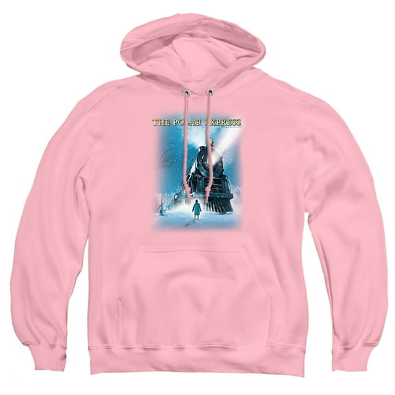 Polar Express Big Train Unisex Adult Pull-Over Heather Hoodie, 2X-Large, Pink