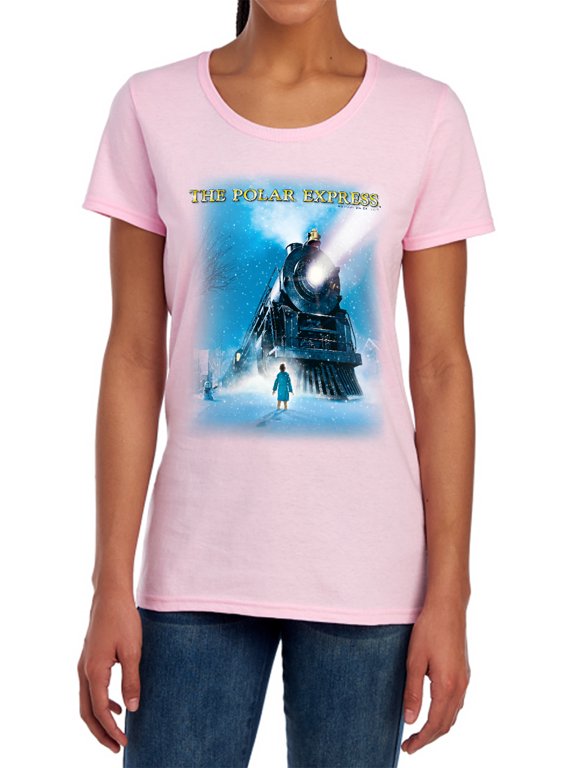 Polar Express Big Train Women's T Shirt, Pink, Medium
