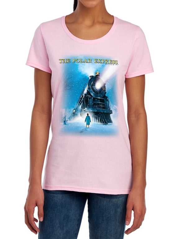 Polar Express Big Train Women's T Shirt, Pink, Small