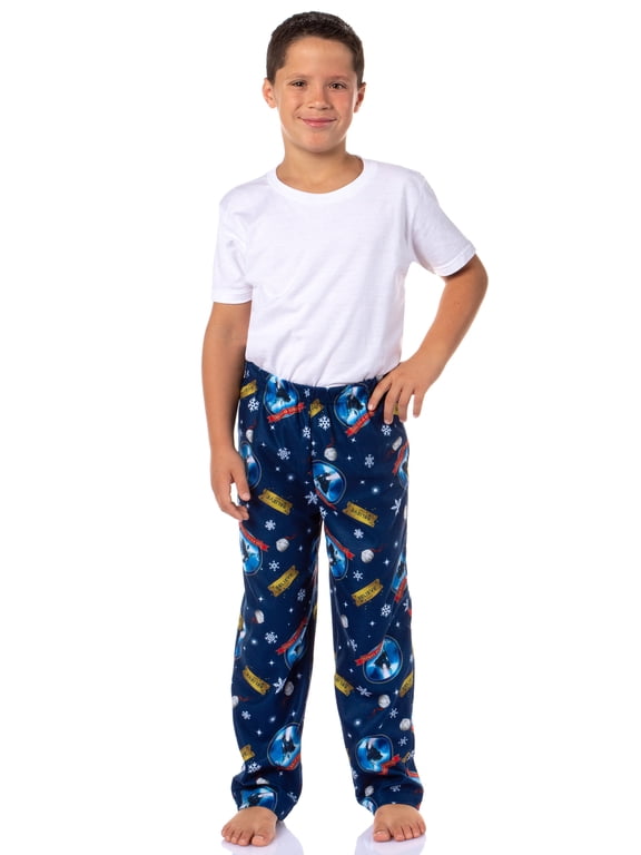 Polar Express Kids' Believe Train Christmas Holiday Movie Sleep Pajama Pants Lounge Sleepwear For Boys Girls