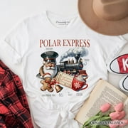 ORNAMENTALLYYOU Polar Express Christmas T-Shirt, Vintage Holiday Santa Tee