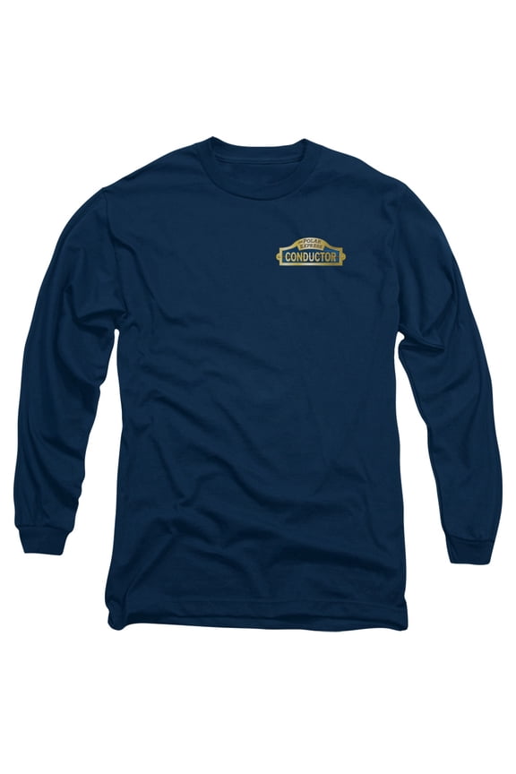 Sportswear WBM376-AL-2 Polar Express Conductor Adult Long Sleeve T-Shirt, Navy - Medium