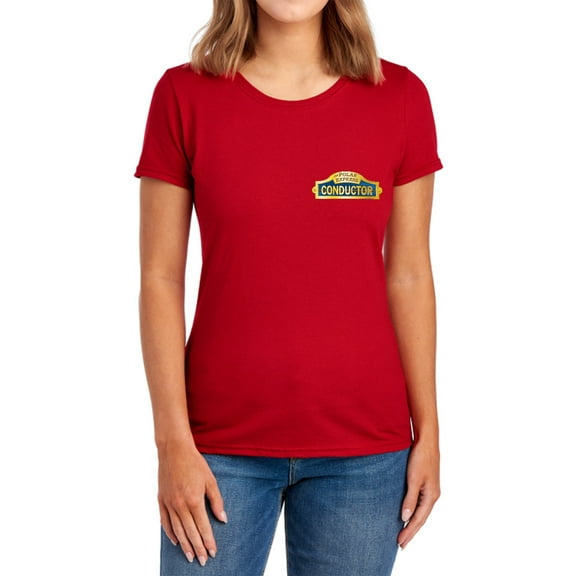 Polar Express Conductor Women's T Shirt, Red, Small