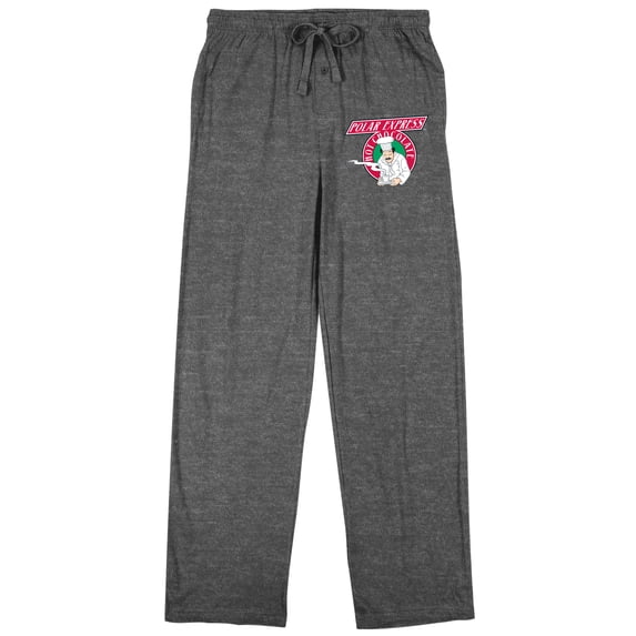 Polar Express Hot Chocolate Chef Men's Graphite Heather Sleep Pajama Pants-Medium