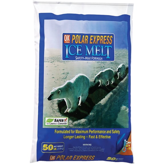 Polar Express Ice Melter - Works Down To -15 Degrees, Fast Melt, Cold Weather - 50 Lb Bag