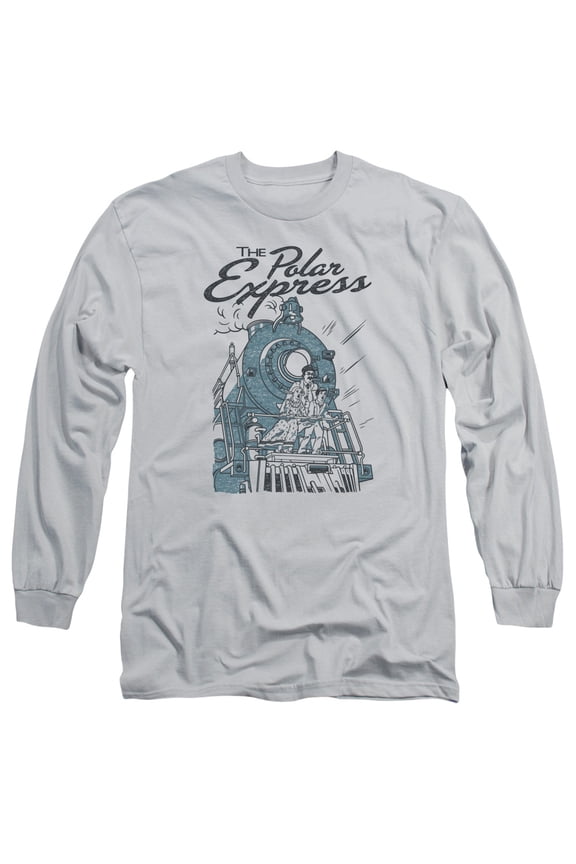 Polar Express Men's Rail Riders Long Sleeve Medium Silver