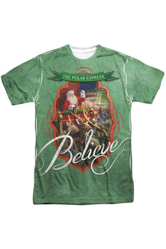 Polar Express Men's Santa Sublimation T-shirt XX-Large White