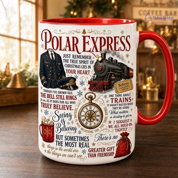 Exspross Tea Polar Express Coffee Mugs for Holiday Fans