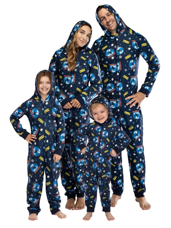 The Polar Express Toddler Kids' Believe Hooded One-Piece Footless Sleeper Holiday Christmas Movie Union Suit For Girls Boys
