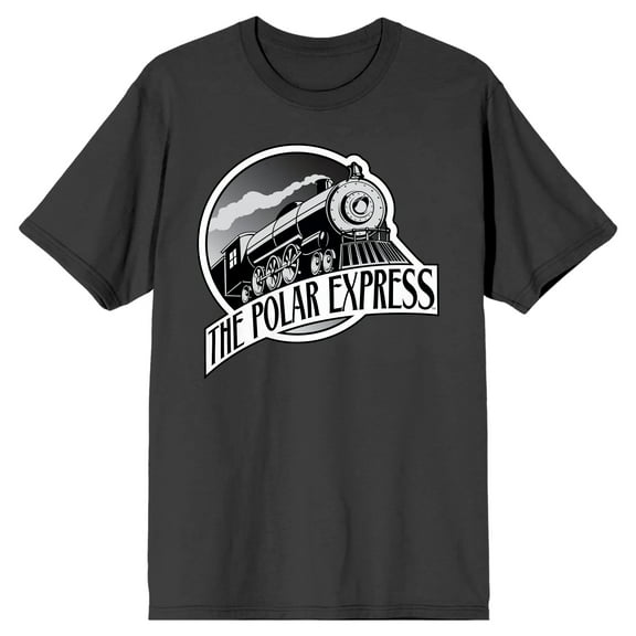 Polar Express Train Logo Crew Neck Short Sleeve Charcoal Men's T-shirt-Medium