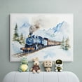 thumbnail image 1 of Polar Express Train Print, Train Wall Art, Watercolor Painting, Train Poster, Transportation Decor, Boys Room Decor, Travel Nursery Decor Wall Art, Modern Wall Decor, 24x36 UNFRAMED, 1 of 2