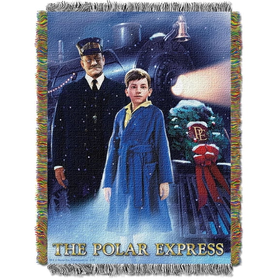 Polar Express We Believe Woven Tapestry Throw Blanket