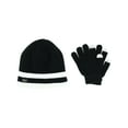 thumbnail image 1 of Polar Extreme Girl's One Size Double Stripe Hat and Texting Glove Set, 1 of 3