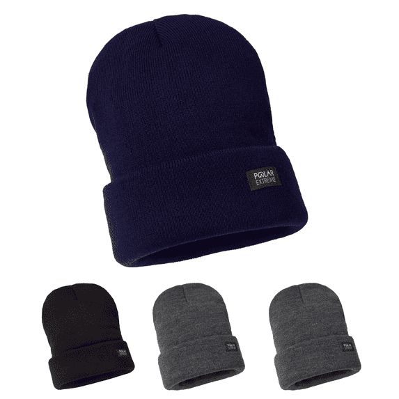 Polar Extreme Heat Men's Sherpa Lined Knit Hat, Navy