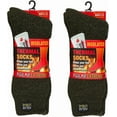 thumbnail image 1 of Polar Extreme Insulated Thermal Socks with Fleece Lining Pack of 2- Olive, 1 of 6