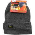 thumbnail image 1 of Polar Extreme Men's Thermal Knitted Winter Fold Over Fleece Lined Hat Skull Cap (Gray), 1 of 2