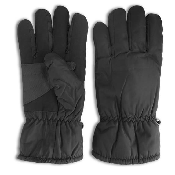 Polar Extreme Thick Waterproof Windproof Anti Slip Palm Warm Winter Sports Ski Gloves (Black)