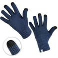 thumbnail image 1 of Polar Extreme Winter Warm Thick Soft Touch Screen Texting Gloves With Fleece Lining (Navy), 1 of 2
