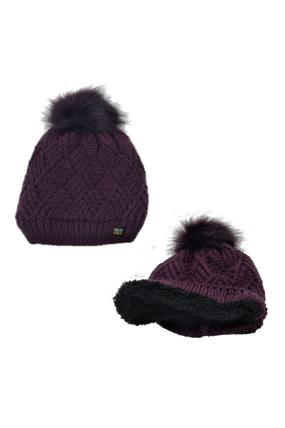 Woman's Insulated Thermal Winter Hat (Purple)