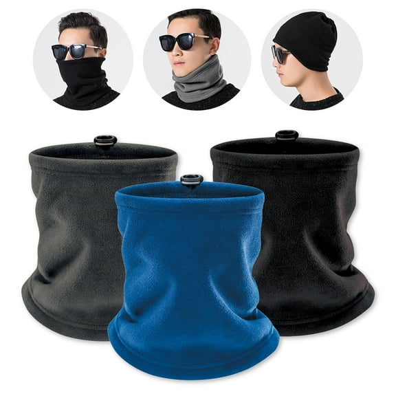 Polar Fleece Neck Warmer - Windproof Winter Neck Gaiter Cold Weather Face Mask For Men Women