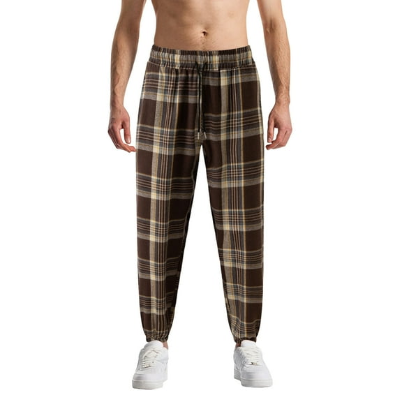 Polar Fleece Pajama Pants for Men Sleepwear PJs Coffee L