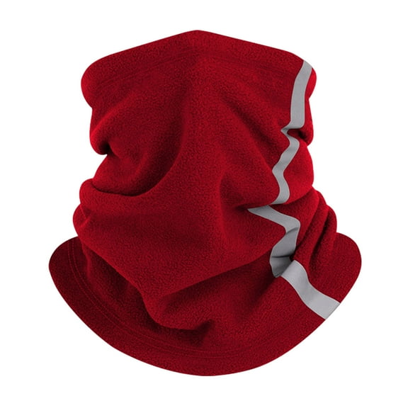 Polar Fleece Scarf with Drawstring Edge Unisex Lightweight Winter Scarf Riding Skiing Travel Warm Solid Color Neck Warmer