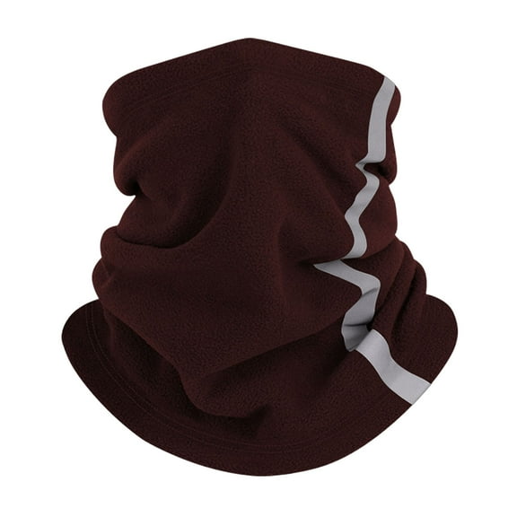 Polar Fleece Scarf with Drawstring Edge Unisex Lightweight Winter Scarf Riding Skiing Travel Warm Solid Color Neck Warmer