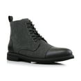 thumbnail image 1 of Polar Fox Brooke MPX806061 Woolen and Synthetic Leather Lace-up Fashion Chukka Boots with Zipper Closure, in Black & Wool, Men's Size 8.5, 1 of 8