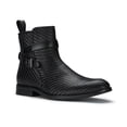 thumbnail image 1 of Polar Fox Derrick MPX806077 Classic Chelsea Boots with Strap and Buckle, in Woven Black, Men's Size 13, 1 of 8