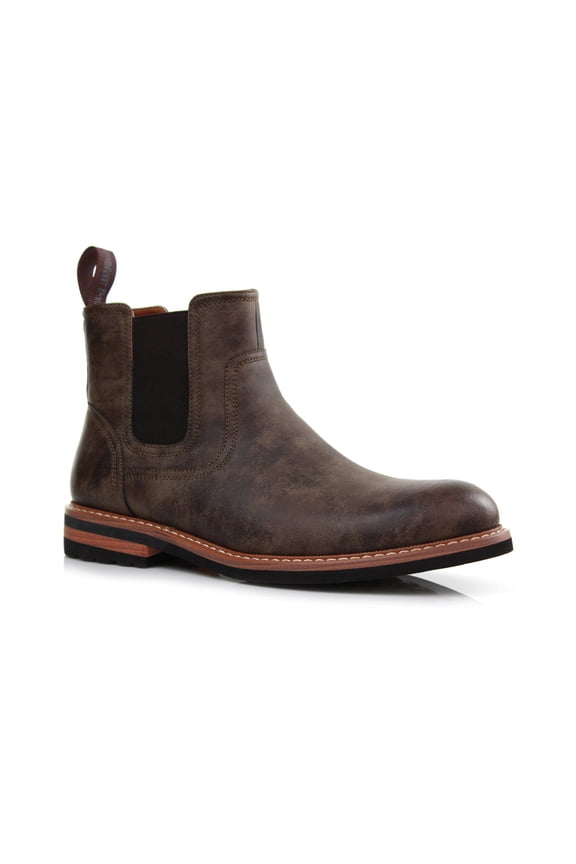 Duncan MPX806050 Rambler Style Western Chelsea Boots, in Chestnut Brown, Men's Size 11