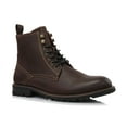 thumbnail image 1 of Polar Fox Knoxville MPX806068 Mens Casual Work Laced Classic Motorcycle Combat Zipper Boots, in Bourbon Dark Brown, Men's Size 12, 1 of 8