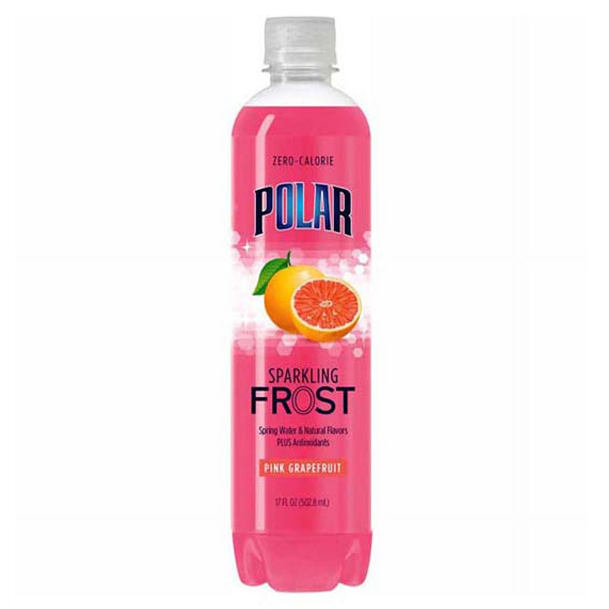 Polar Frost Pink Grapefruit Sparkling Water 17 oz Bottles - Pack of 12