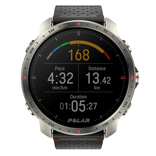Polar Grit X Pro Titan Outdoor GPS Sport Watch for Men & Women - Military-Durability & Navigation