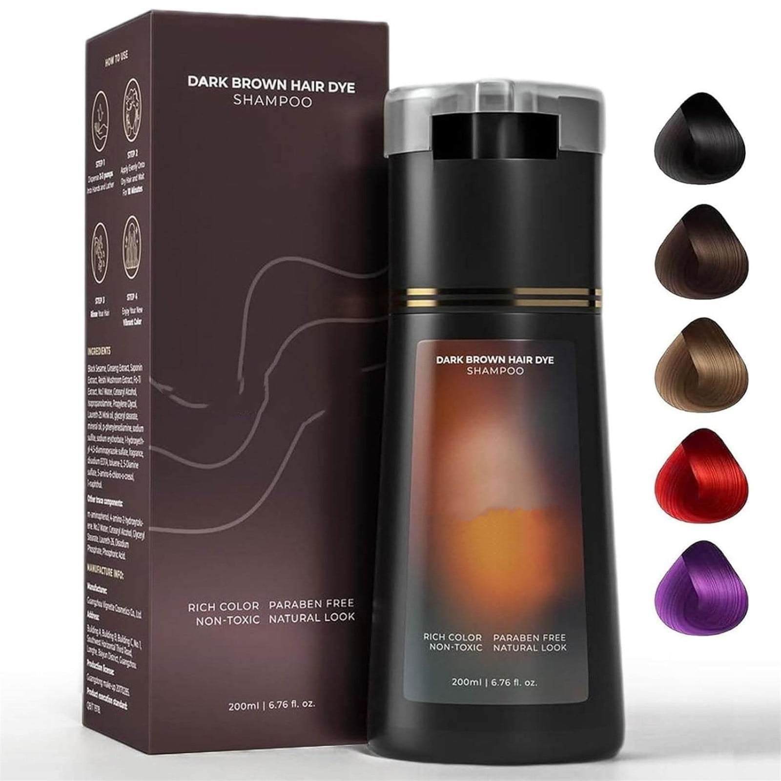 Polar Hair Dye Shampoo, Polar Hair Care, Polar Haircare Instant Dye Shampoo, Natural Hair Color Shampoo for Gray Hair Coverage, Suitable for Women & Polar Hair Dye Shampoo, Polar Hair Care, Polar Haircare Instant Dye Shampoo, Natural Hair Color Shampoo for Gray Hair Coverage, Suitable for Women &