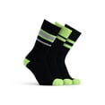 thumbnail image 1 of Polar Heat Nanuuq Wool Crew Socks, Cushioned Socks for Men, Black Lime, 3 Pairs, 1 of 5