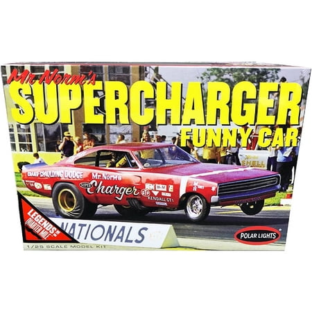 Skill 2 Model Kit 1969 Dodge Charger Funny Car "Mr. Norm's Supercharger" "Legends of the Quarter Mile" 1 25 Scale Model by Polar Lights