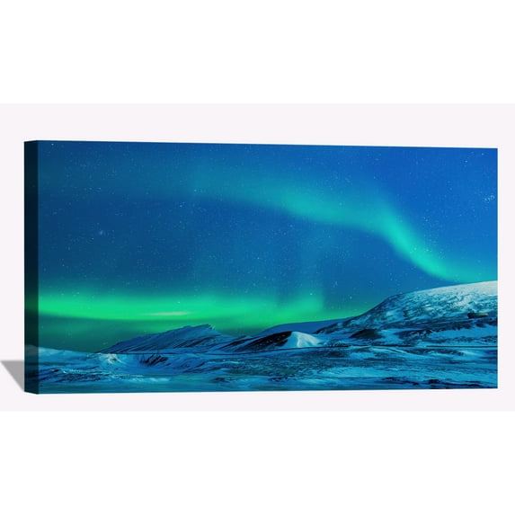 Polar Lights Aurora Wall Art Aurora Borealis Picture Canvas Art Northern Lights Framed Painting Wall Decor For Home Office Bedroom Livingroom Reeady to Hang